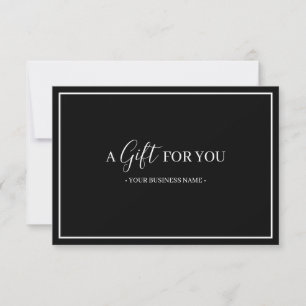 Black White Line Frame Customised Gift Certificate