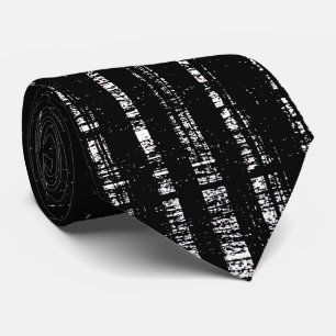Black White Lines Zebra Stripes Geometric Patterns Tie