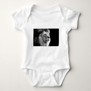 Black White Lion Baby Bodysuit