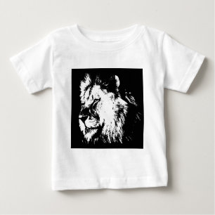 Black & White Lion Baby T-Shirt