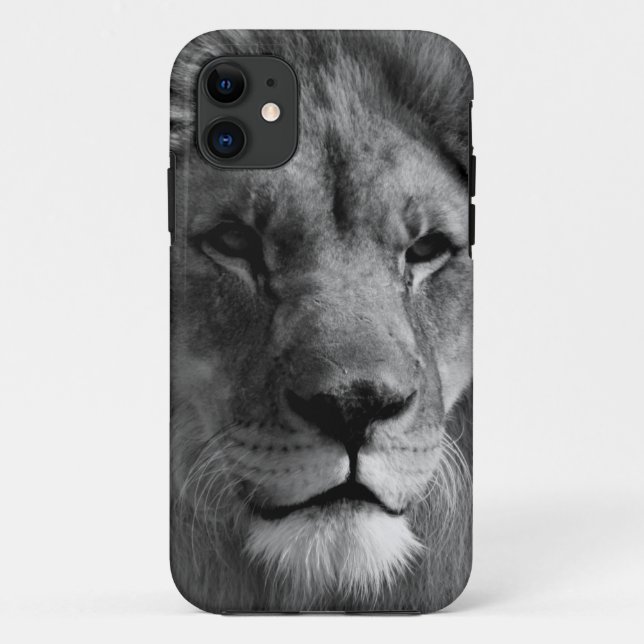 Black & White Lion Case-Mate iPhone Case (Back)