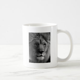 Black & White Lion Coffee Mug