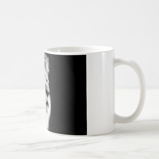Black White Lion Coffee Mug (Right)