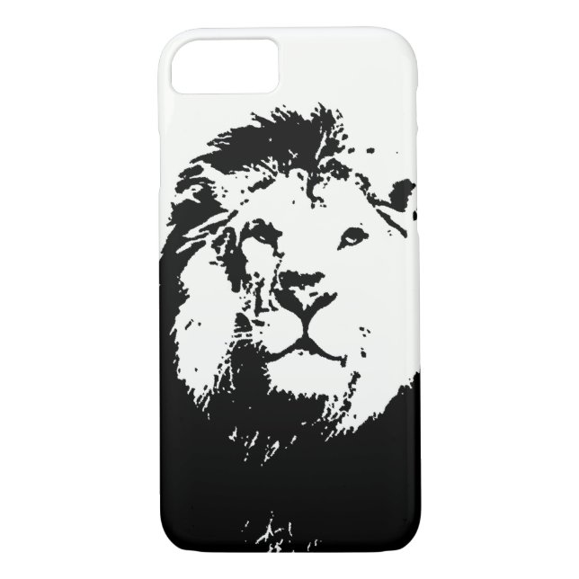 Black & White Lion iPhone 7 Case (Back)