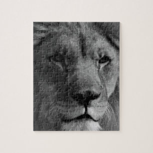 Black & White Lion Jigsaw Puzzle