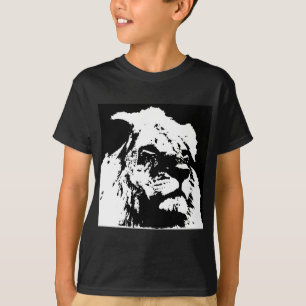 Black & white lion pop art T-Shirt