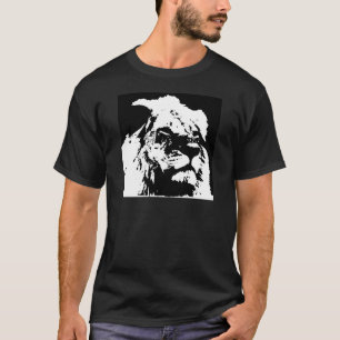 Black & white lion pop art T-Shirt