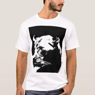 Black & white lion pop art T-Shirt