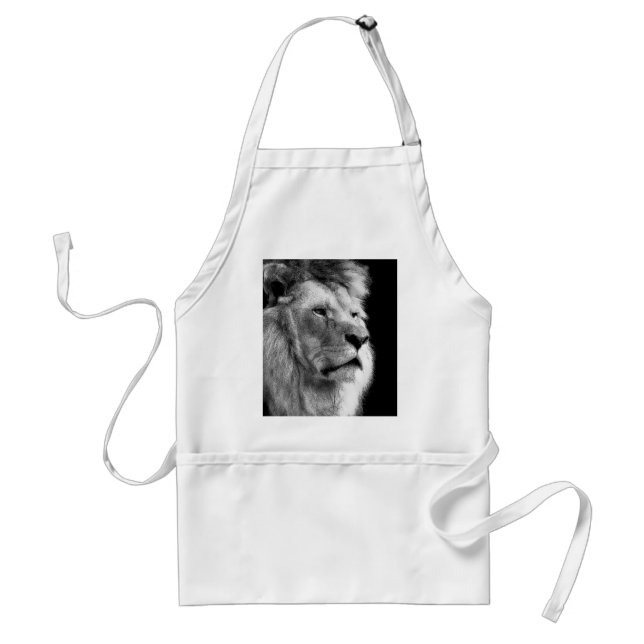 Black White Lion Standard Apron (Front)