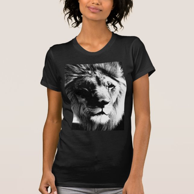 Black & White Lion T-Shirt (Front)