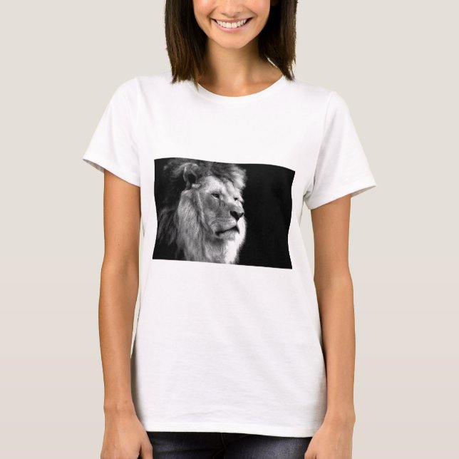 Black White Lion T-Shirt (Front)
