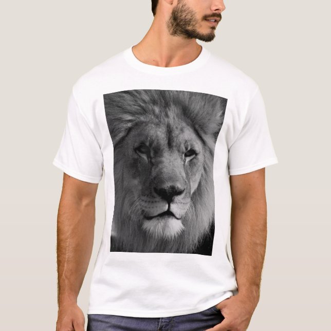 Black & White Lion T-Shirt (Front)