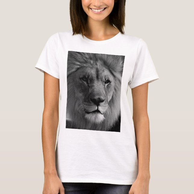 Black & White Lion T-Shirt (Front)