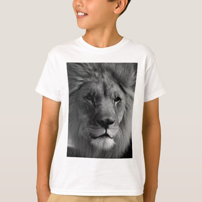 Black & White Lion T-Shirt (Front)