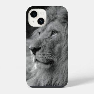Black & White Lion - Wild Animal iPhone 14 Case