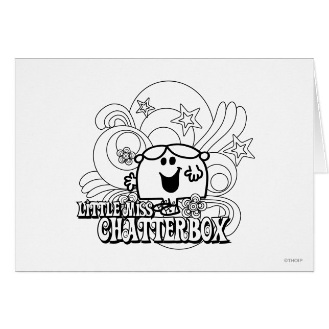 Black & White Little Miss Chatterbox (Front Horizontal)