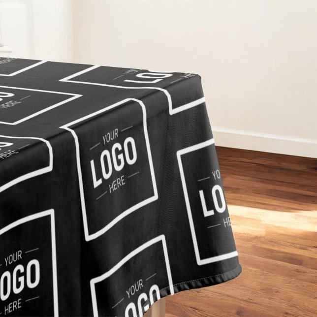 Black White Logo Business Promotional Tablecloth (Creator Uploaded)