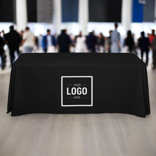 Black White Logo Business Promotional Tablecloth (Creator Uploaded)