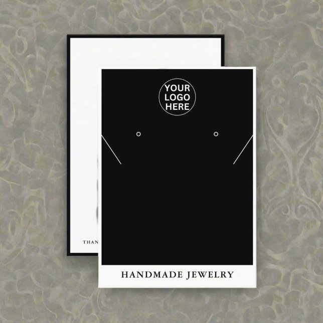 Black & White logo l Earrings Necklace Jewellery   Calling Card (Creator Uploaded)