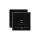 Black white logo QR code Instagram follow us