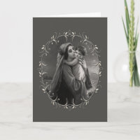 Black & White Madonna and Child with Silver Frame