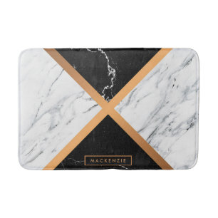 Black & White Marble Bath Mat