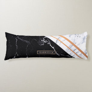 Black & White Marble Body Cushion