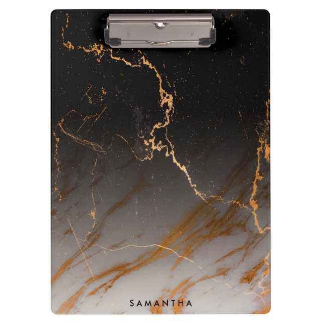 Black & White Marble Clipboard (Front)
