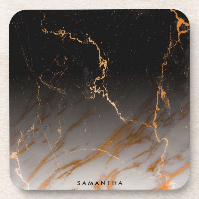 Black & White Marble Coaster (Front)