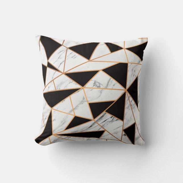 Black & White Marble Cushion (Front)