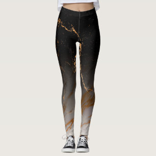 Black & White Marble Leggings