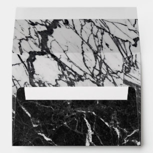 Black & White Marble Modern Glam Trendy Party Envelope