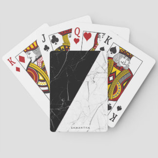 Black & White Marble Playing Cards