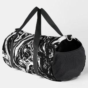 Black & White Marble Style Duffle Bag
