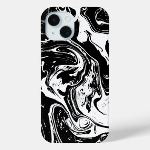 Black & White Marble Style iPhone 15 iPhone 15 Case