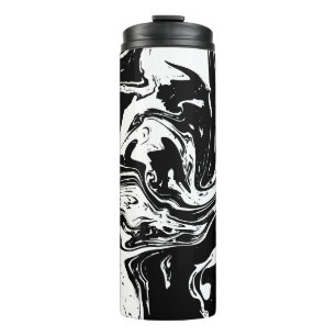 Black & White Marble Style Thermal Tumbler
