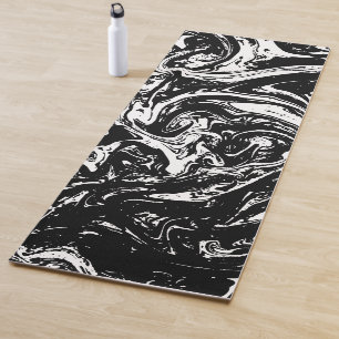 Black & White Marble Style Yoga Mat