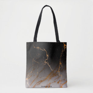 Black & White Marble Tote Bag