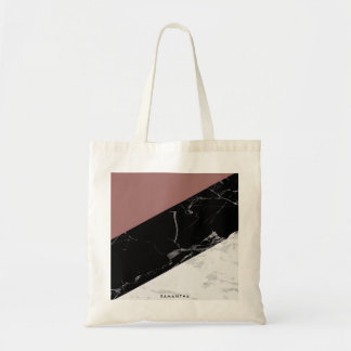 Black & White Marble Tote Bag