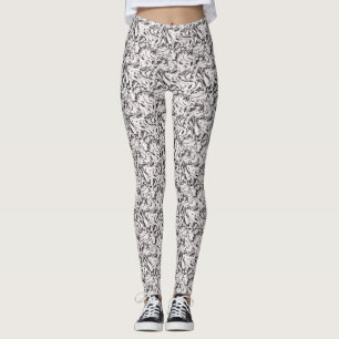 Black/White Marbled Women's Leggings