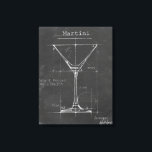 Black & White Martini Glass Blueprint Canvas Print<br><div class="desc">Black & White Martini Glass Blueprint. Artist: Ethan Harper. Image ID: 106174Z.</div>