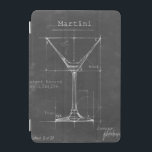 Black & White Martini Glass Blueprint iPad Mini Cover<br><div class="desc">Black & White Martini Glass Blueprint. Artist: Ethan Harper. Image ID: 106174Z.</div>
