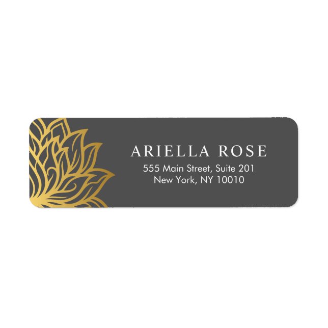 Black & White Massage Therapist Return Address (Front)