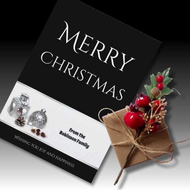 Black White Merry Christmas Card (Creator Uploaded)