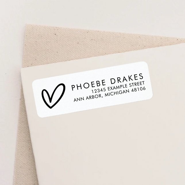 Black & White Minimal Bridal Shower Return Address (Creator Uploaded)