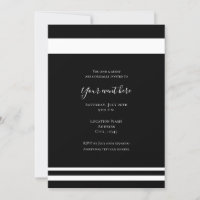 Black & White Minimal Elegant Dinner Party Event  