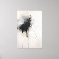 Black & White Minimalist Art | Ephemeral Echoes