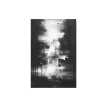 Black & White Minimalist Art | Midnight Serenity