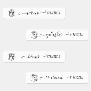 Black white minimalist branding logo Makeup