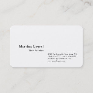 Black & White Minimalist Charming Classical Business Card